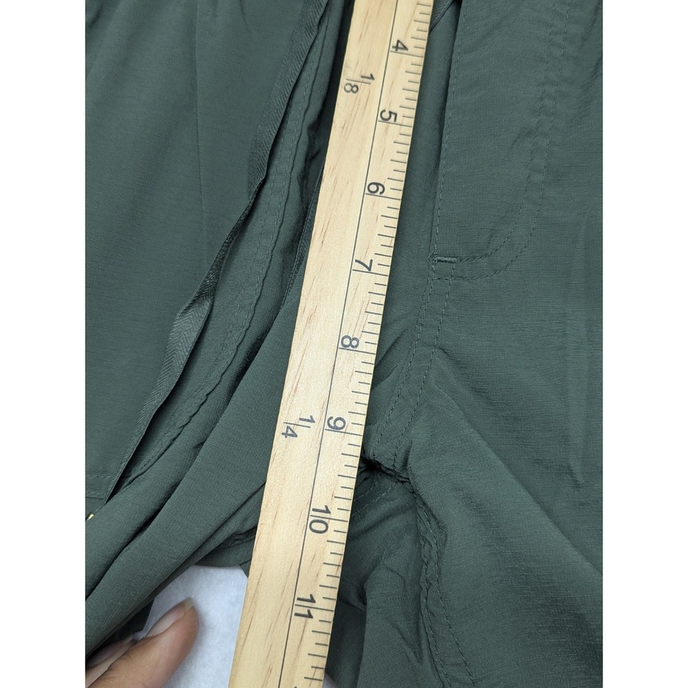 L.L.Bean Vista Camp Cargo Pants M Military Green Stretch Travel Hiking Pull On - Picture 8 of 13
